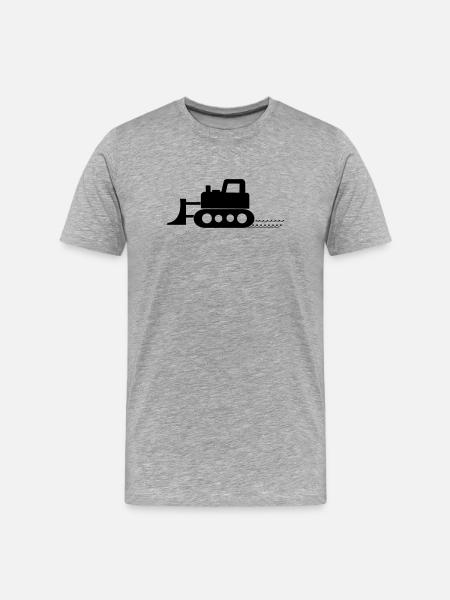 bulldozer - Men's Premium Organic T-Shirt - heather grey