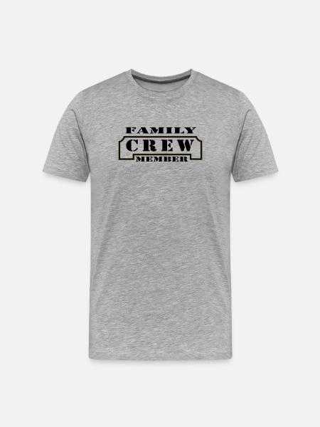 Family Crew Member - Männer Premium Bio T-Shirt - Grau meliert