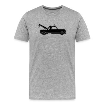 Dépanneuse - T-shirt bio Premium Homme - gris chiné - Devant - Damien (186cm)