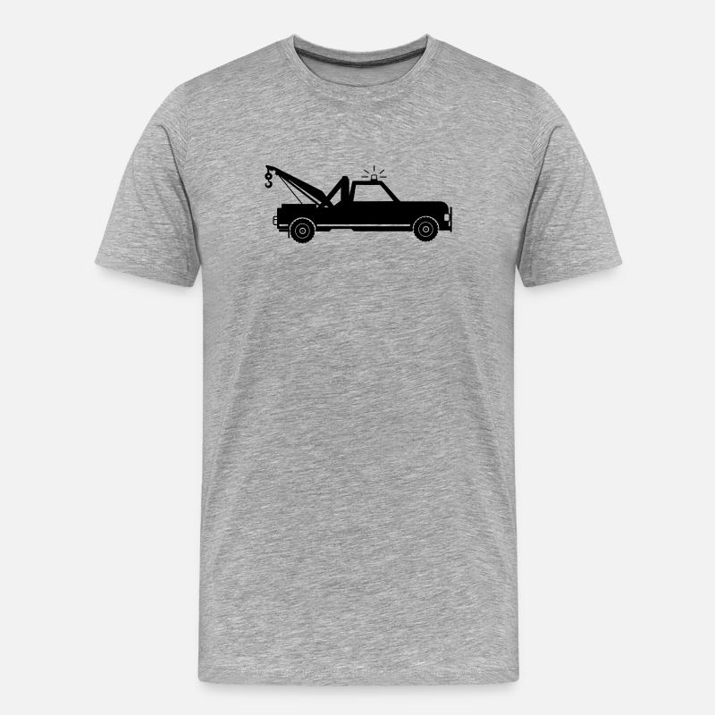 Abschleppwagen - Männer Premium Bio T-Shirt - Grau meliert