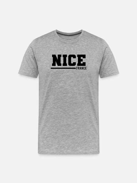 Nice | France - Men's Premium Organic T-Shirt - heather grey