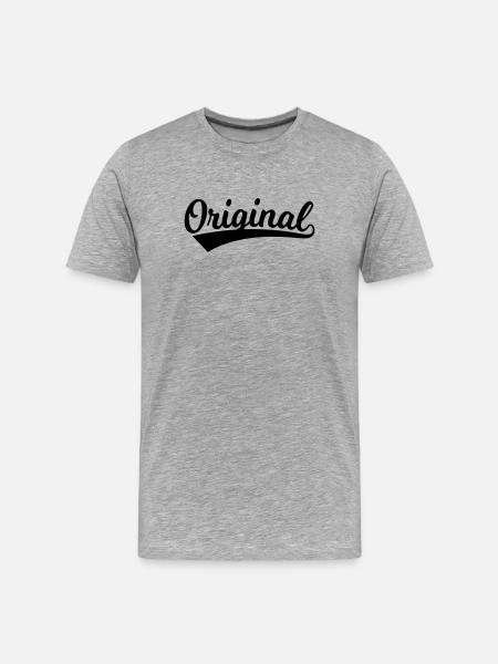 Lettrage original - T-shirt bio Premium Homme - gris chiné