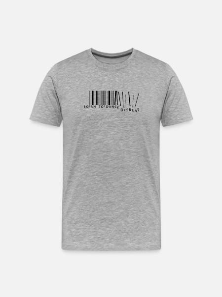 born to dance offbeat - Men's Premium Organic T-Shirt - heather grey