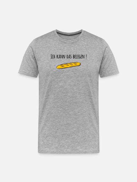 Baguette - Männer Premium Bio T-Shirt - Grau meliert