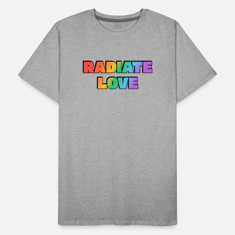 Strahlen Sie Liebe Regenbogen aus Männer Premium Bio T-Shirt