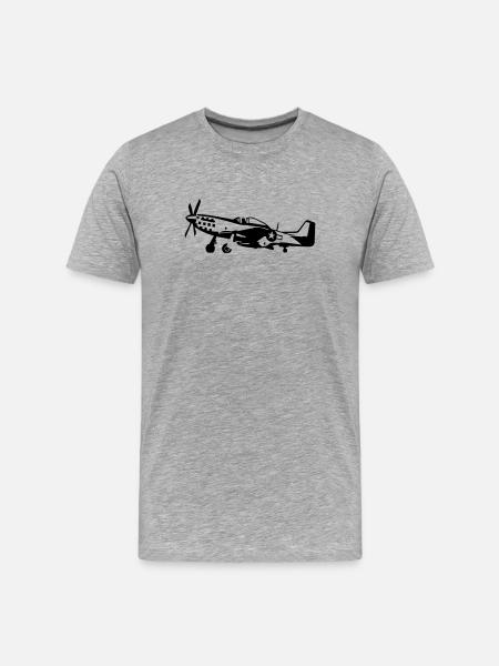 P-51 - Men's Premium Organic T-Shirt - heather grey