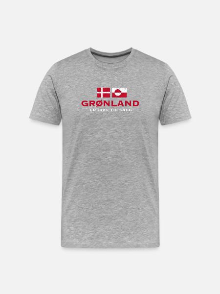 Greenland Flag Distress Unity - Men's Premium Organic T-Shirt - heather grey