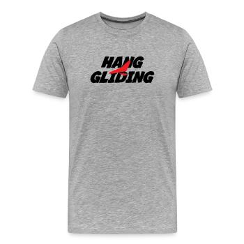 Intensive rote Drachenfliegergrafik - Männer Premium Bio T-Shirt - Grau meliert - Vorne - Damien (186cm)