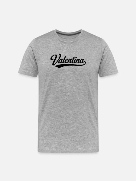 Valentina name first last family - Men's Premium Organic T-Shirt - heather grey