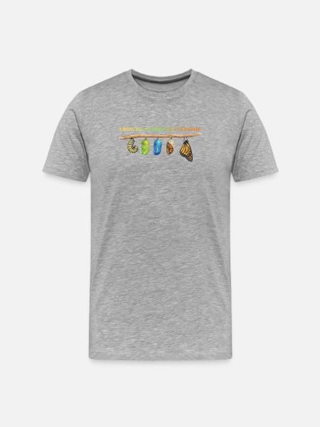 Inspiring butterfly fan graphic - Men's Premium Organic T-Shirt - heather grey