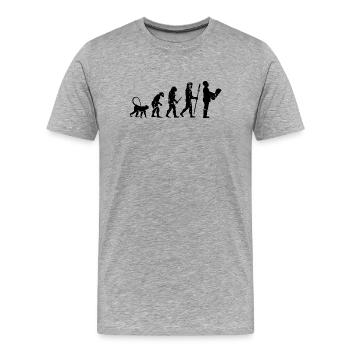 Développement de l’architecture - T-shirt bio Premium Homme - gris chiné - Devant - Damien (186cm)