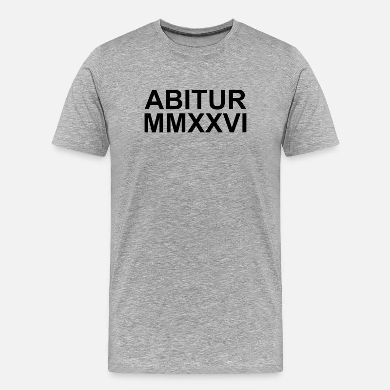 ABITUR - Männer Premium Bio T-Shirt - Grau meliert