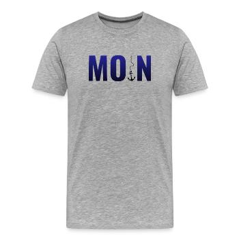 Bonjour - T-shirt bio Premium Homme - gris chiné - Devant - Damien (186cm)