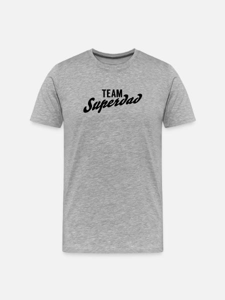 Team Superdad - Männer Premium Bio T-Shirt - Grau meliert