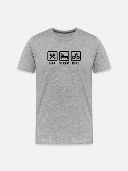 Eat sleep bike - Men's Premium Organic T-Shirt - heather grey