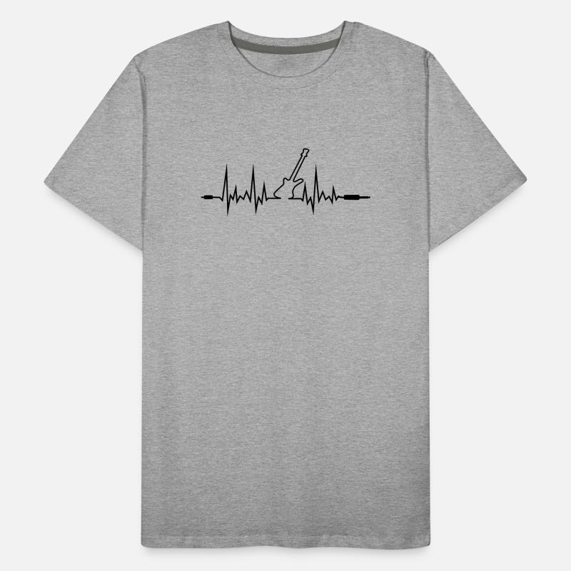 Wave Gitarre mit Klinkenstecker-Enden Männer Premium Bio T-Shirt