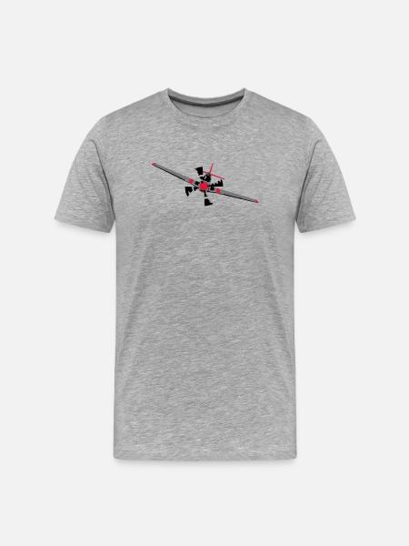 avion - T-shirt bio Premium Homme - gris chiné