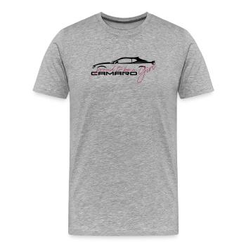 proud Camaro6 girl - Männer Premium Bio T-Shirt - Grau meliert - Vorne - Damien (186cm)