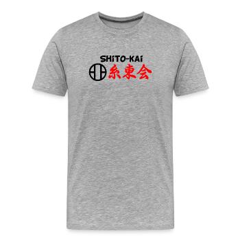 Shito kai karate emblem SHITO-KAI - Männer Premium Bio T-Shirt - Grau meliert - Vorne - Damien (186cm)