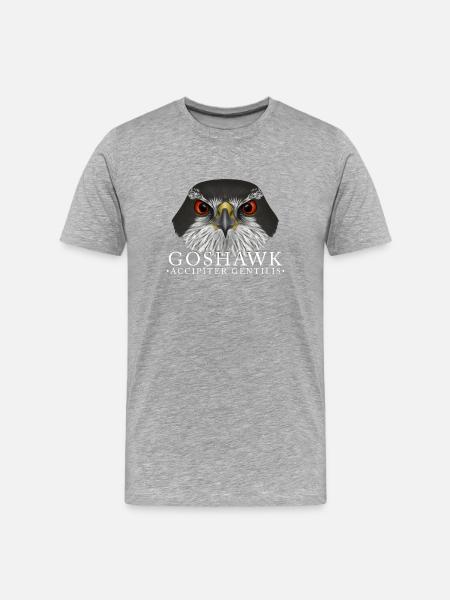 Goshawk Habicht Greifvogel - Männer Premium Bio T-Shirt - Grau meliert