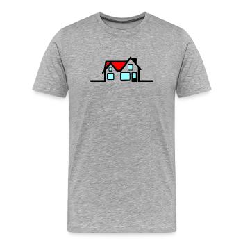 Maison - T-shirt bio Premium Homme - gris chiné - Devant - Damien (186cm)