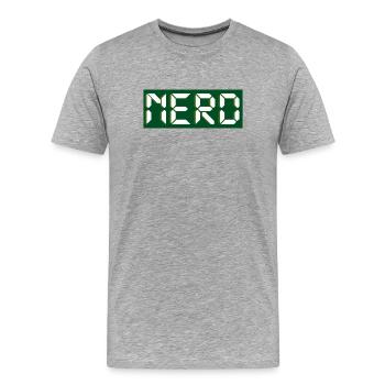 Nerd - Men's Premium Organic T-Shirt - heather grey - Front - Damien (186cm)