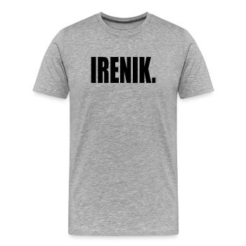 IRENIK PEACE - DEMOCRACY - Men's Premium Organic T-Shirt - heather grey - Front - Damien (186cm)