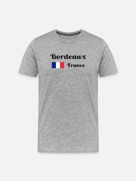 Bordeaux France- Stylish prints - Men's Premium Organic T-Shirt - heather grey