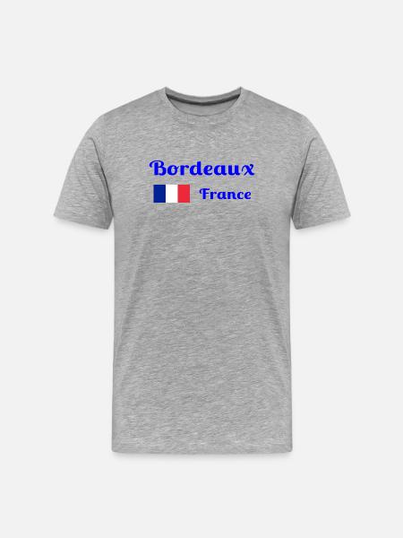 Bordeaux France- Stylish prints - Men's Premium Organic T-Shirt - heather grey