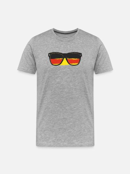 Sunglasses Germany Flag - Men's Premium Organic T-Shirt - heather grey