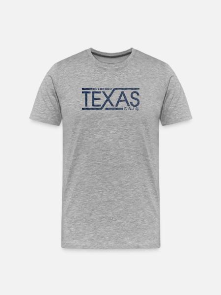 Texas Stripes Retro State Panel - Men's Premium Organic T-Shirt - heather grey