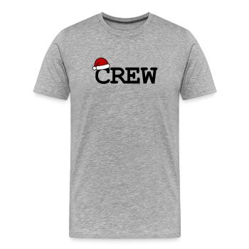Équipe de Noël Père Noël Hat - T-shirt bio Premium Homme - gris chiné - Devant - Damien (186cm)