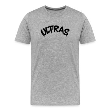 ultras - Männer Premium Bio T-Shirt - Grau meliert - Vorne - Damien (186cm)