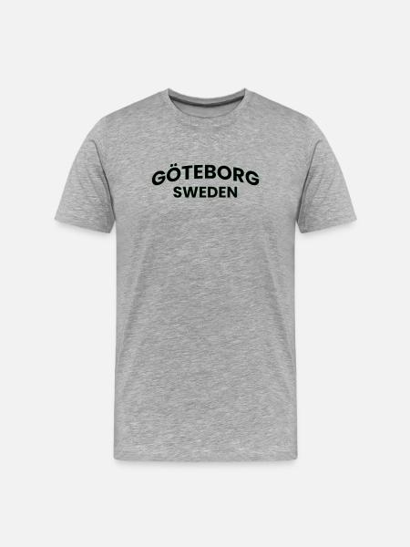Gothenburg Neon Outline Sweden - Men's Premium Organic T-Shirt - heather grey