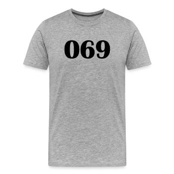 069 Frankfurt Design and Frankfurt Shirts - Men's Premium Organic T-Shirt - heather grey - Front - Damien (186cm)
