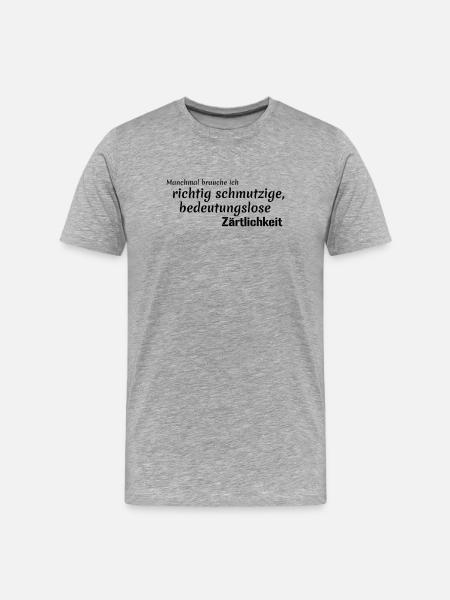 meaningless tenderness - Men's Premium Organic T-Shirt - heather grey