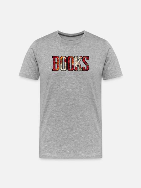 Flower Letter Design - Men's Premium Organic T-Shirt - heather grey