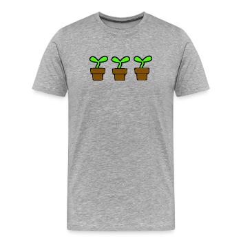 Garden - Men's Premium Organic T-Shirt - heather grey - Front - Damien (186cm)
