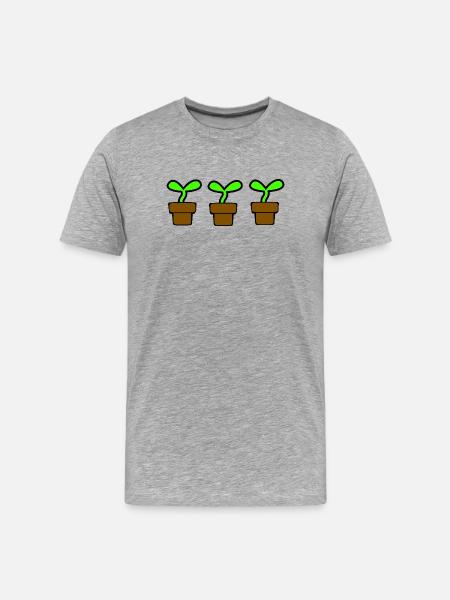 Garten - Männer Premium Bio T-Shirt - Grau meliert