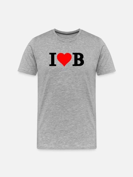 Red heart for Berlin - Men's Premium Organic T-Shirt - heather grey