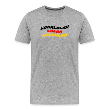 Fußball Germany Deutschland Fanshirt - Männer Premium Bio T-Shirt - Grau meliert - Vorne - Damien (186cm)