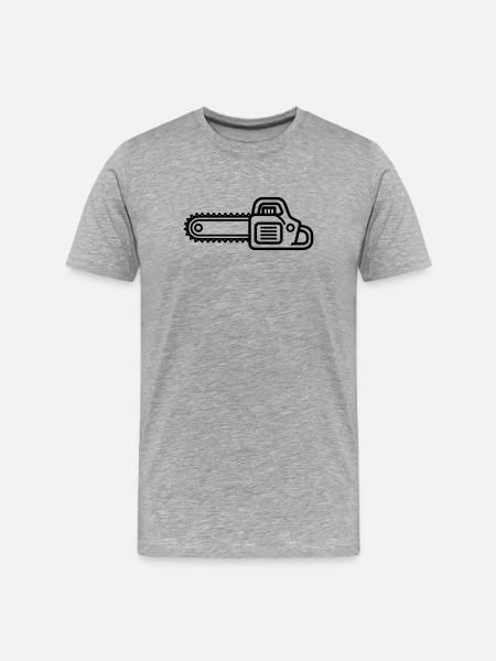 chainsaw - Men's Premium Organic T-Shirt - heather grey