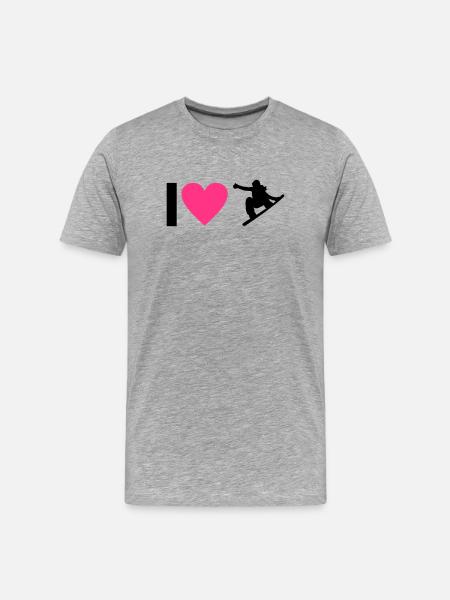 snowboard - Men's Premium Organic T-Shirt - heather grey