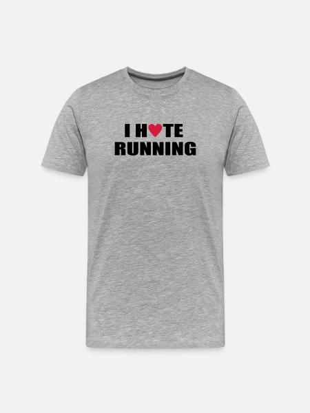 run - Men's Premium Organic T-Shirt - heather grey