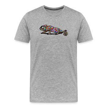 Cameleon - T-shirt bio Premium Homme - gris chiné - Devant - Damien (186cm)