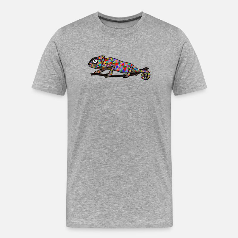 Cameleon - Männer Premium Bio T-Shirt - Grau meliert