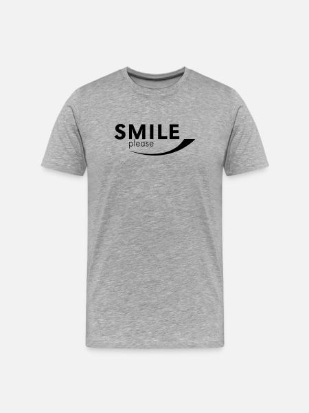 Smile please - T-shirt bio Premium Homme - gris chiné