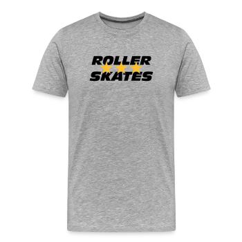Roller Skates - T-shirt bio Premium Homme - gris chiné - Devant - Damien (186cm)