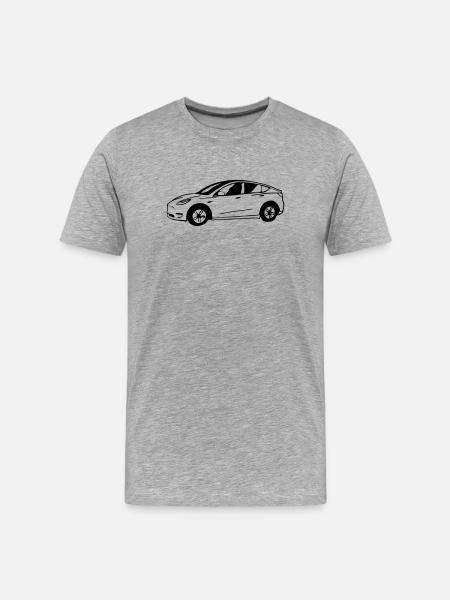 Model Y drawn schematically - Men's Premium Organic T-Shirt - heather grey