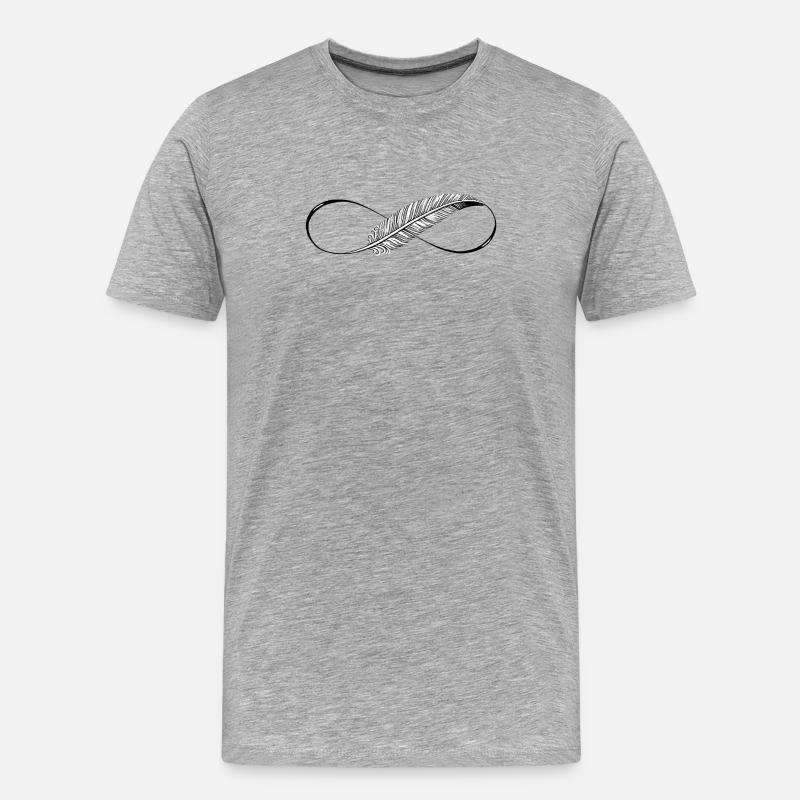 Lignes mignonnes Infinity Spring - T-shirt bio Premium Homme - gris chiné